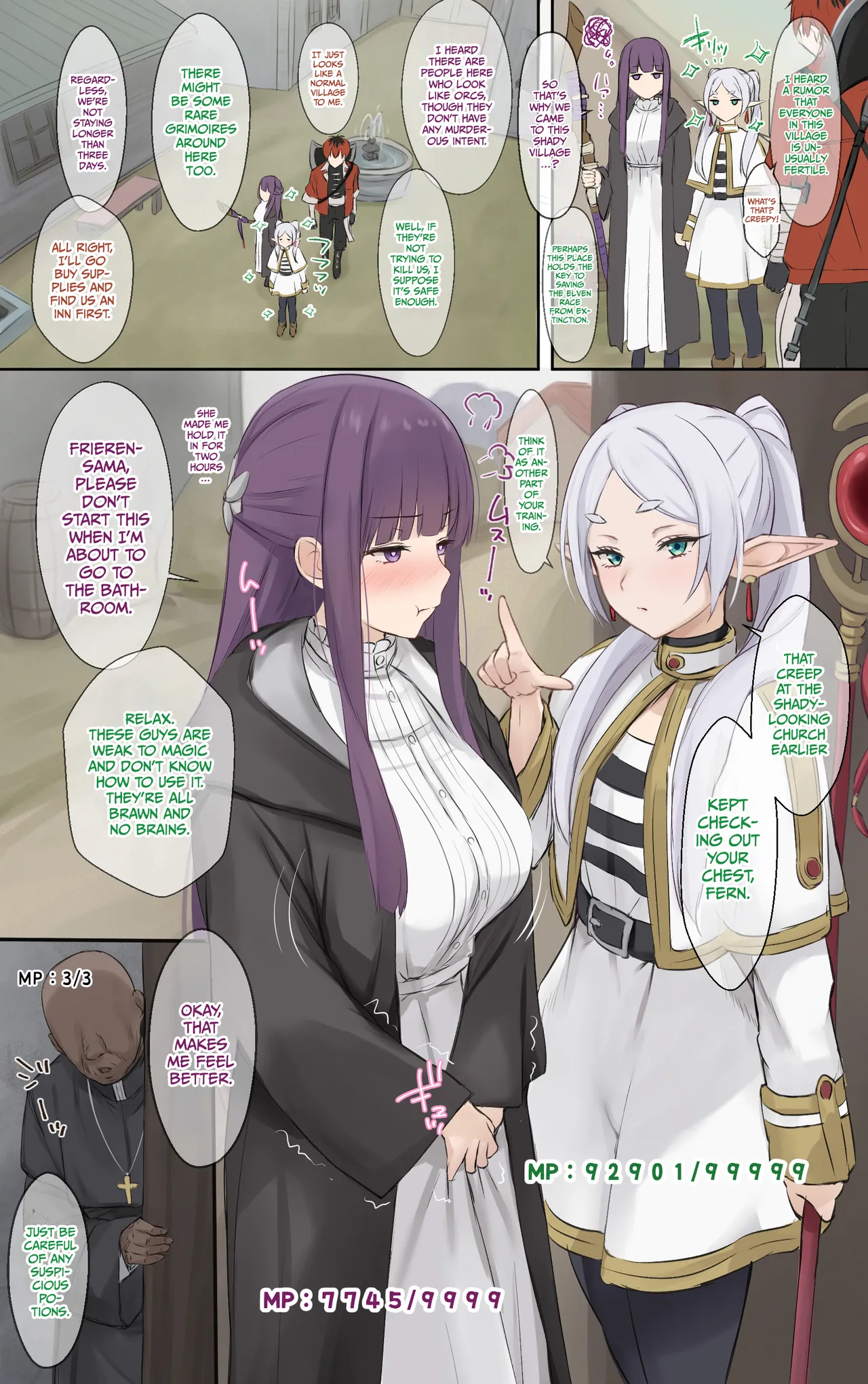 Hentai Manga Comic-Fern and the others find themselves in a rather suspicious village… and Fern's battle with an old man.-Read-2